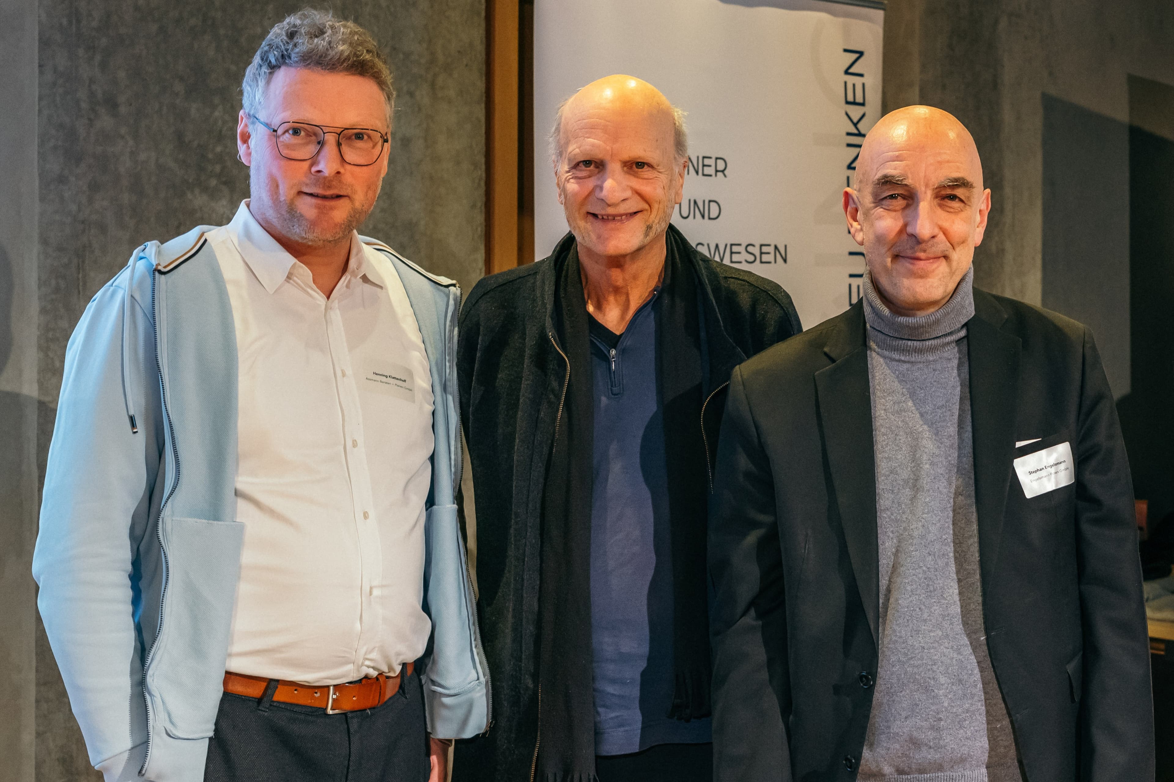 Bild 4 Henning Klattenhoff (Assmann Beraten + Planen), Prof. Michael Staffa (ifb frohloff staffa kühl ecker); Prof. Stephan Engelsmann (Engelsmann Peters)