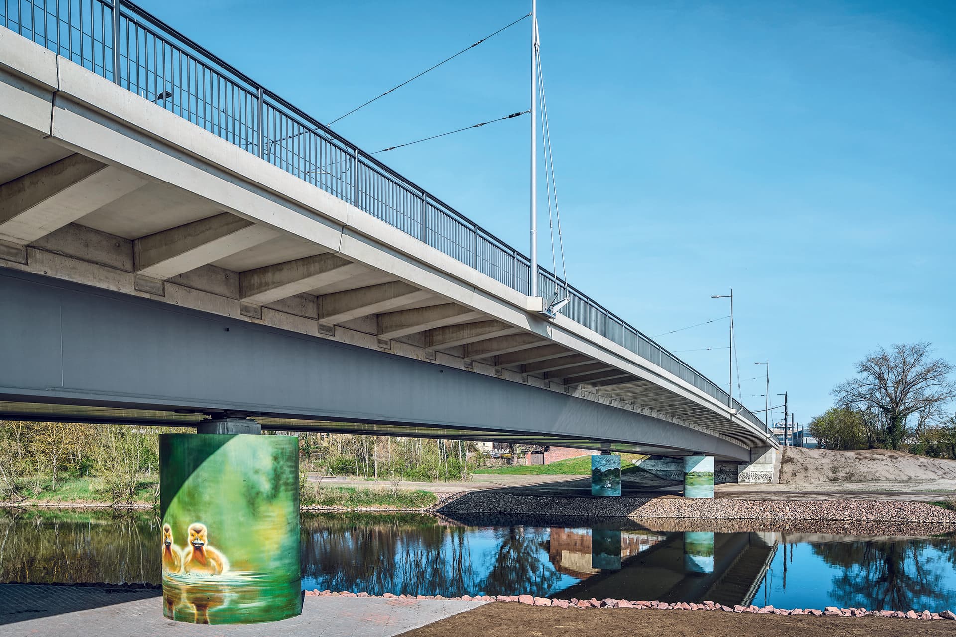 Elisabethsaale mit fertiggestellter Brücke © Florian Schreiber Fotografie / SSF Ingenieure